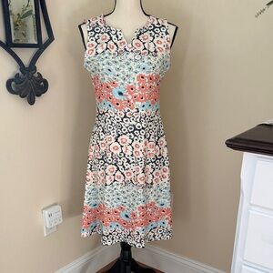 Floral Sleeveless Dress - Multicolor size medium